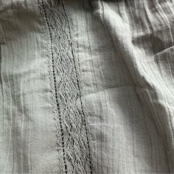 Free People Beach Shorts Embroidered Lace Drawstring Gray Oversized Short Small - Picture 8 of 10